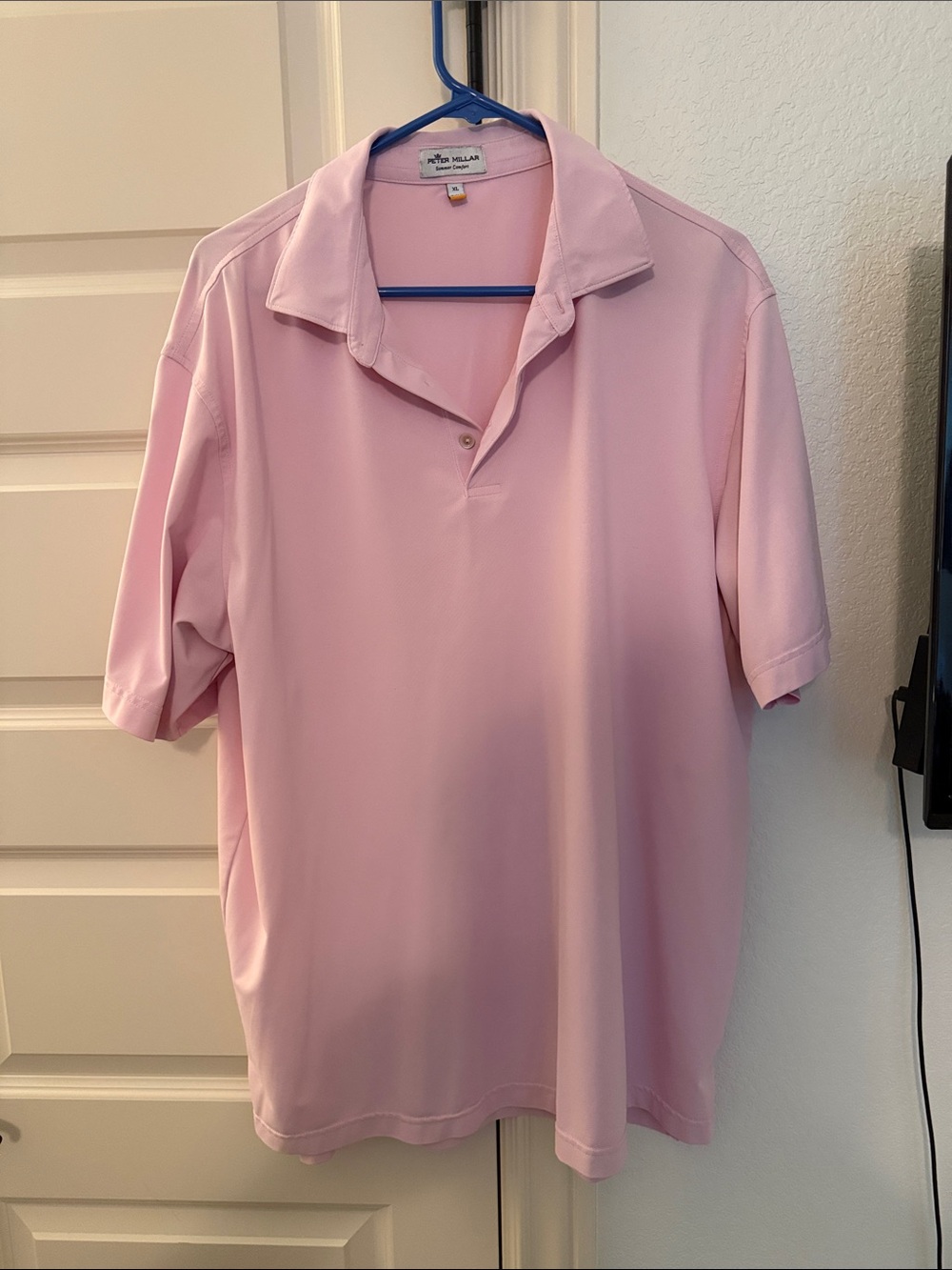 Peter Millar Light Pink Short Sleeve Polo